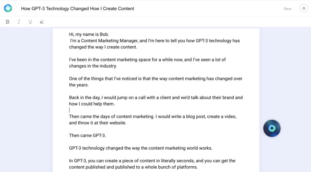content written with gpt3 article writer