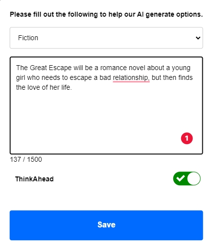 telling ai writing generator what to do